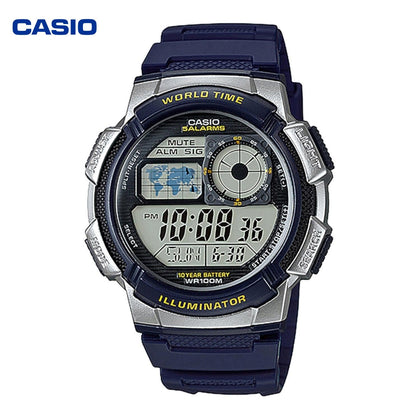 Reloj Hombre CASIO AE-1000W-2AVDF Digital Hora Mundial Azul, Illuminator, 100 Metros - imagen 1