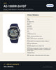 Reloj Hombre CASIO AE-1000W-2AVDF Digital Hora Mundial Azul, Illuminator, 100 Metros - ficha técnica