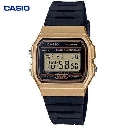 Reloj Hombre/Mujer CASIO F-91WM-9ADF Vintage Digital Dorado, Correa de Resina Negra - imagen 1