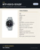 Reloj Hombre CASIO MTP-VD01D-1EVUDF Analógico Esfera Negra, Brazalete de Acero - ficha técnica