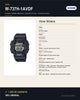 Reloj Hombre CASIO W-737H-1AVDF Digital Negro, Illuminator, 100 Metros - ficha técnica