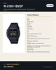 Reloj Hombre CASIO W-218H-1BVDF Digital Negro, Pantalla Invertida, Illuminator - ficha técnica