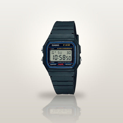 Reloj Hombre/Mujer CASIO F-91W-1DG Vintage Digital Negro, Correa de Resina - imagen 2
