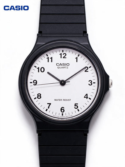 Reloj Hombre CASIO MQ-24-7BLDF Clásico Cuarzo, Esfera Blanca, Correa de Resina Negra - imagen 1