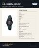 Reloj Mujer CASIO LQ-139AMV-1B3LDF Analógico Negro, Correa de Resina - ficha técnica