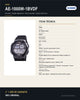Reloj Hombre CASIO AE-1000W-1BVDF Digital Hora Mundial, Illuminator, 100 Metros - ficha técnica