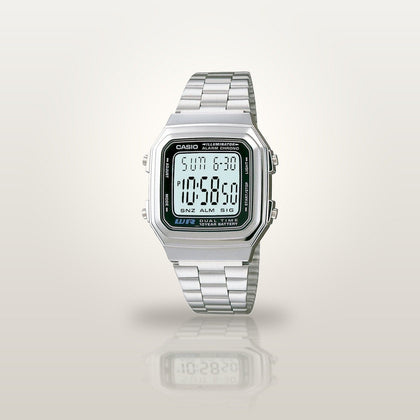 Reloj Hombre/Mujer CASIO A178WA-1ADF Vintage Digital, Hora Dual, Brazalete de Acero - imagen 2