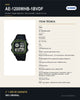 Reloj Hombre CASIO AE-1200WHB-1BVDF Digital Hora Mundial, Bisel Verde, Correa de Tela - ficha técnica