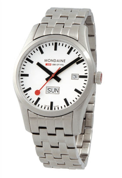 Reloj MONDAINE RETRO DAY DATE 40 mm A667.30340.16SBM - HBW Zurich Relojes (2)