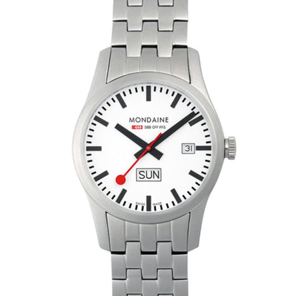 Reloj MONDAINE RETRO DAY DATE 40 mm A667.30340.16SBM - HBW Zurich Relojes (1)