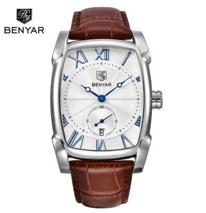 Reloj Hombre BENYAR TICHETTO Cuero cafe