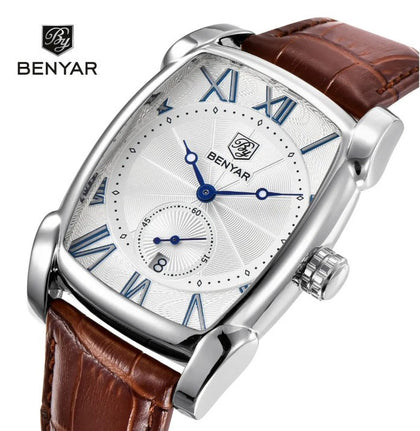 Reloj Hombre BENYAR TICHETTO Cuero cafe