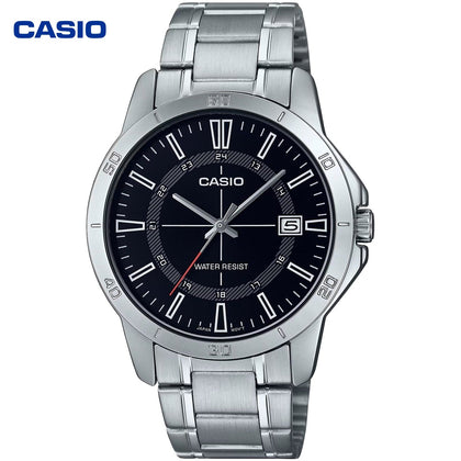 Reloj Hombre CASIO MTP-V004D-1CUDF Analógico Esfera Negra, Brazalete de Acero - imagen 1