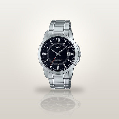 Reloj Hombre CASIO MTP-V004D-1CUDF Analógico Esfera Negra, Brazalete de Acero - imagen 2