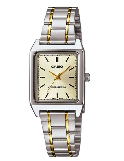 Reloj Mujer CASIO ANALOGO Cuadrado Dorado Rectangular