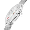 Mondaine Doppio 41 mm - detalle de cristal de zafiro doble cúpula