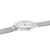 Mondaine Doppio 41 mm - perfil de caja y corona