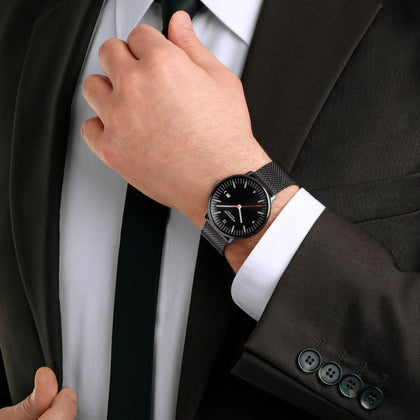 Reloj MONDAINE DOPPIO 41 mm MLE.41220.SM - HBW Zurich Relojes (2)