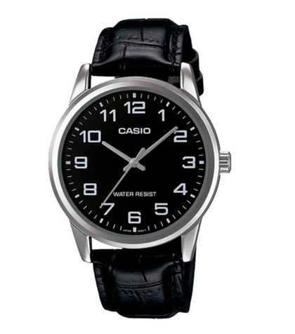 Reloj Hombre CASIO Clásico Cuero NEGRO Cuarzo