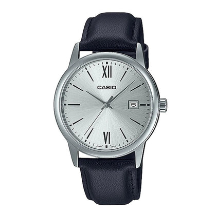 Reloj Hombre CASIO Clásico Cuero NEGRO Cuarzo MTP-V002L-7B3UDF