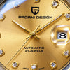 Pagani Datejust Dorado - macro de la esfera