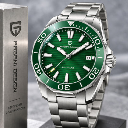 Reloj Hombre PAGANI AQUARACER GREEN  Automatico Mov Seiko, Cristal de Zafiro