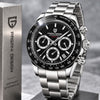 Reloj Hombre PAGANI DAYTONA BLACK, Sport Cuarzo Acero Inoxidable Cristal de Zafiro