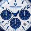 Pagani Speedmaster Blue Sport - macro de la esfera