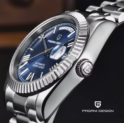 Reloj PAGANI DATEDAY PRESIDENT BLUE Automático Cristal de Zafiro