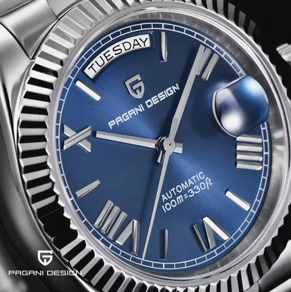Reloj PAGANI DATEDAY PRESIDENT BLUE Automático Cristal de Zafiro 36mm