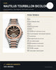 Reloj Hombre PAGANI NAUTILUS TOURBILLON Automático Corazón Abierto Bicolor, Sumergible 100m - ficha técnica
