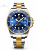 Reloj Hombre PAGANI SUBMARINER Automático Bicolor Acero y Oro, Esfera Azul, Sumergible 100m - imagen 1