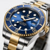 Reloj Hombre PAGANI SUBMARINER Automático Bicolor Acero y Oro, Esfera Azul, Sumergible 100m - imagen 3