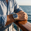 Reloj Hombre PAGANI SUBMARINER Automático Bicolor Acero y Oro, Esfera Azul, Sumergible 100m - imagen 4