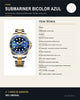 Reloj Hombre PAGANI SUBMARINER Automático Bicolor Acero y Oro, Esfera Azul, Sumergible 100m - imagen 5