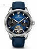 Reloj Hombre PAGANI MOONPHASE Automático Fase Lunar y Corazón Abierto, Esfera Azul, Correa de Tela - imagen 1