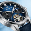 Reloj Hombre PAGANI MOONPHASE Automático Fase Lunar y Corazón Abierto, Esfera Azul, Correa de Tela - imagen 3