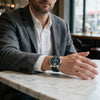 Reloj Hombre PAGANI MOONPHASE Automático Fase Lunar y Corazón Abierto, Esfera Azul, Correa de Tela - imagen 4