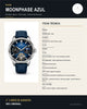 Reloj Hombre PAGANI MOONPHASE Automático Fase Lunar y Corazón Abierto, Esfera Azul, Correa de Tela - imagen 5