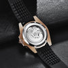 Reloj Hombre PAGANI PD-1651 Automático Oro Rosa, Bisel Negro, Correa de Caucho - imagen 3