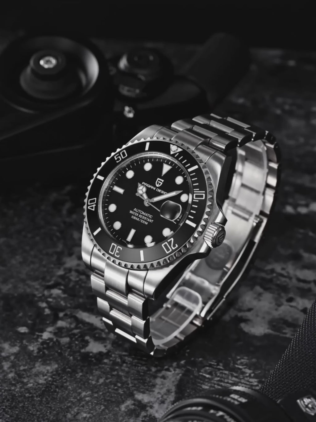 Reloj Hombre PAGANI SUBMARINER negro - video